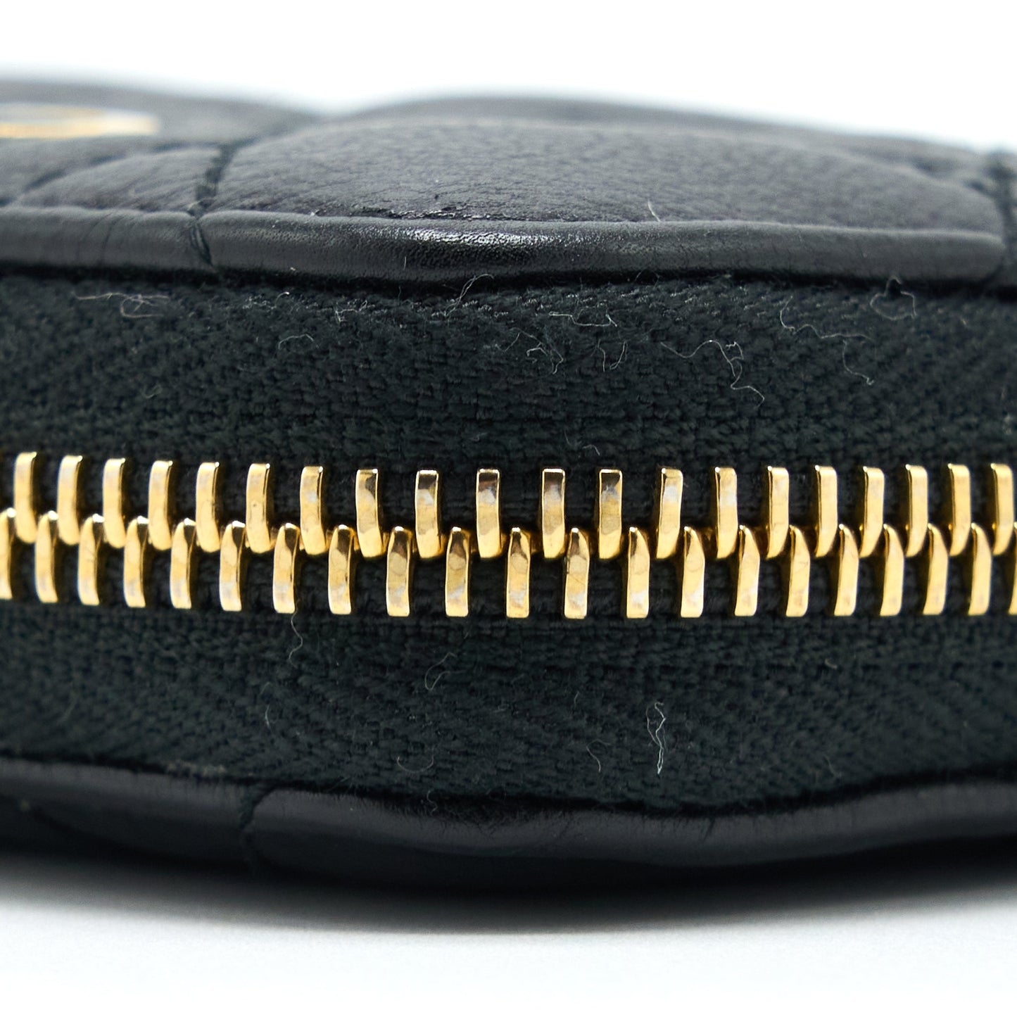 Dior Caro Detachable Card Holder Cannage Supple Calfskin Black GHW