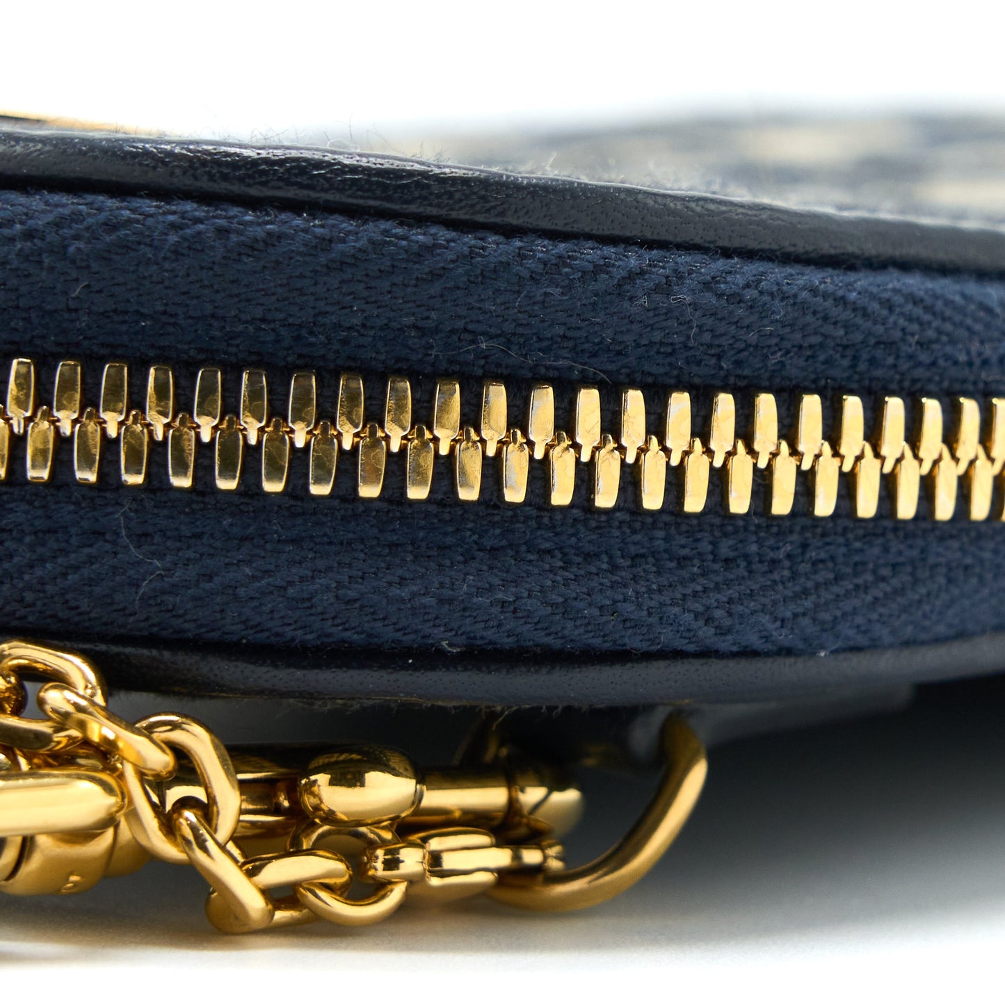 Dior Montaigne Phone Holder Oblique Jacquard Canvas Blue GHW
