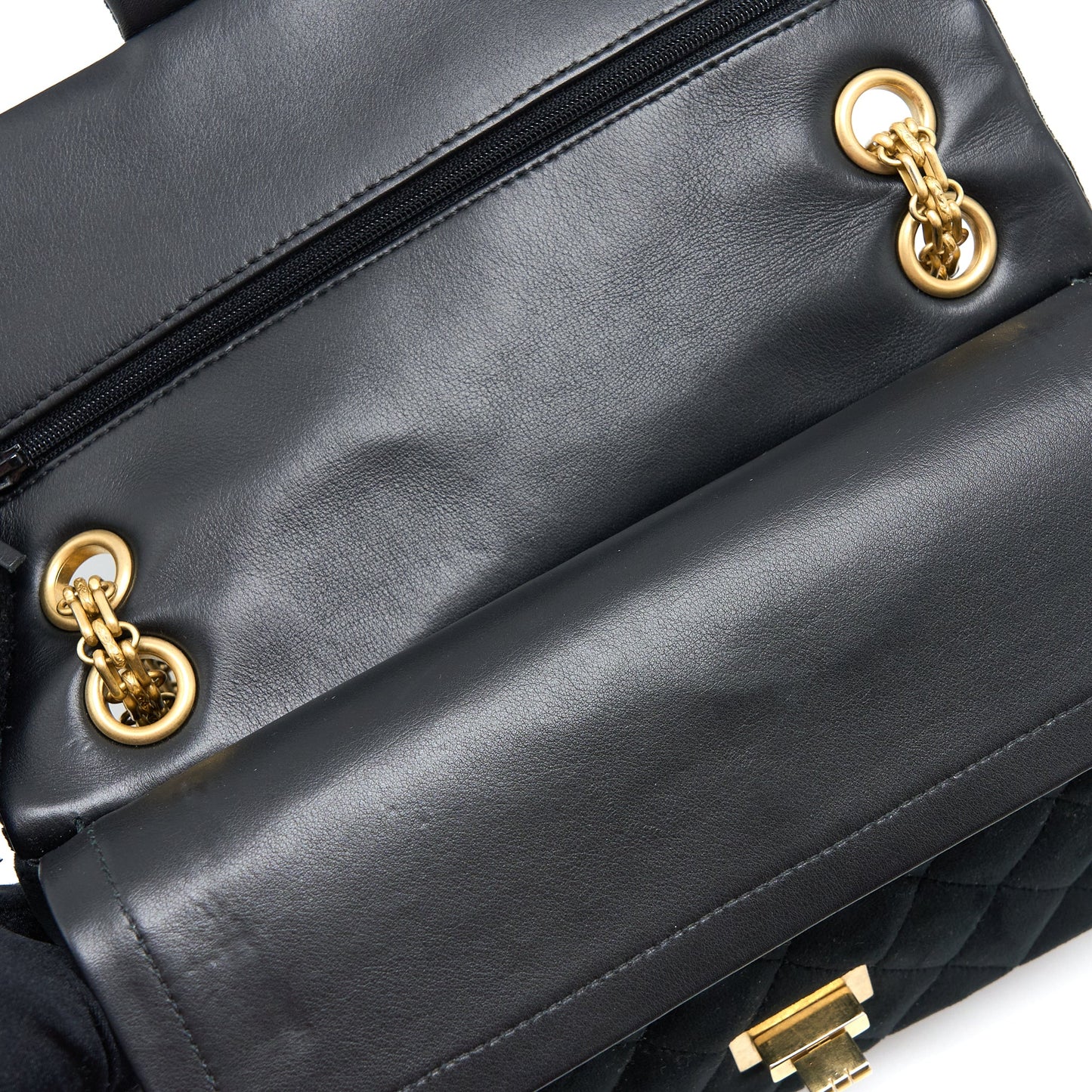 Chanel Small 2.55 Reissue Flap Bag Velvet Black GHW