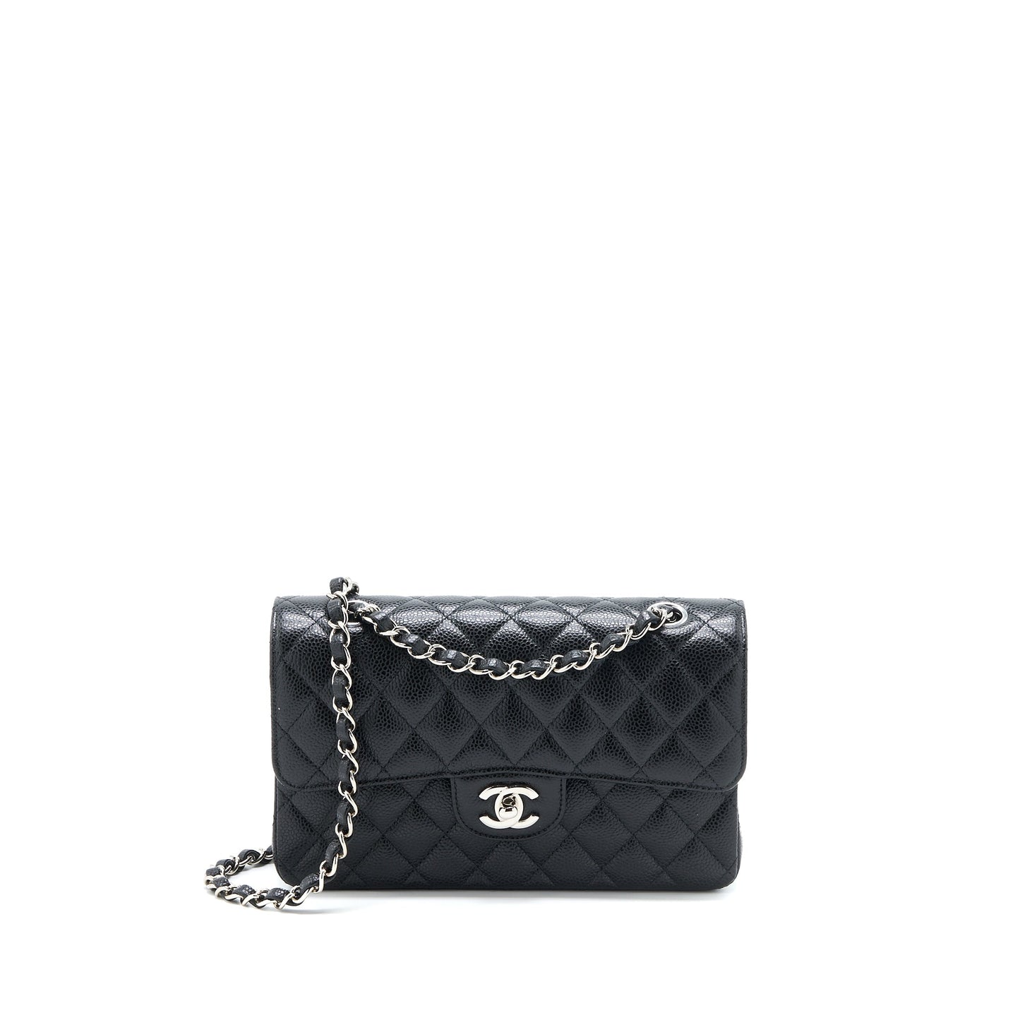 Chanel Small Classic Flap Bag Caviar Black SHW