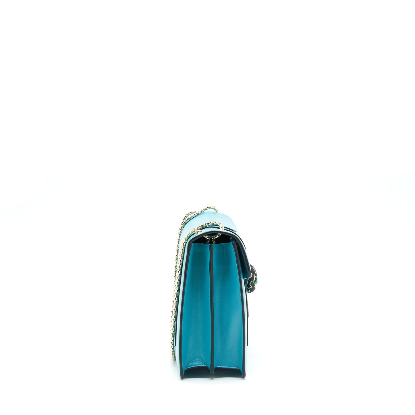 Bvlgari Serpenti Forever Shoulder Bag Calfskin Blue SHW