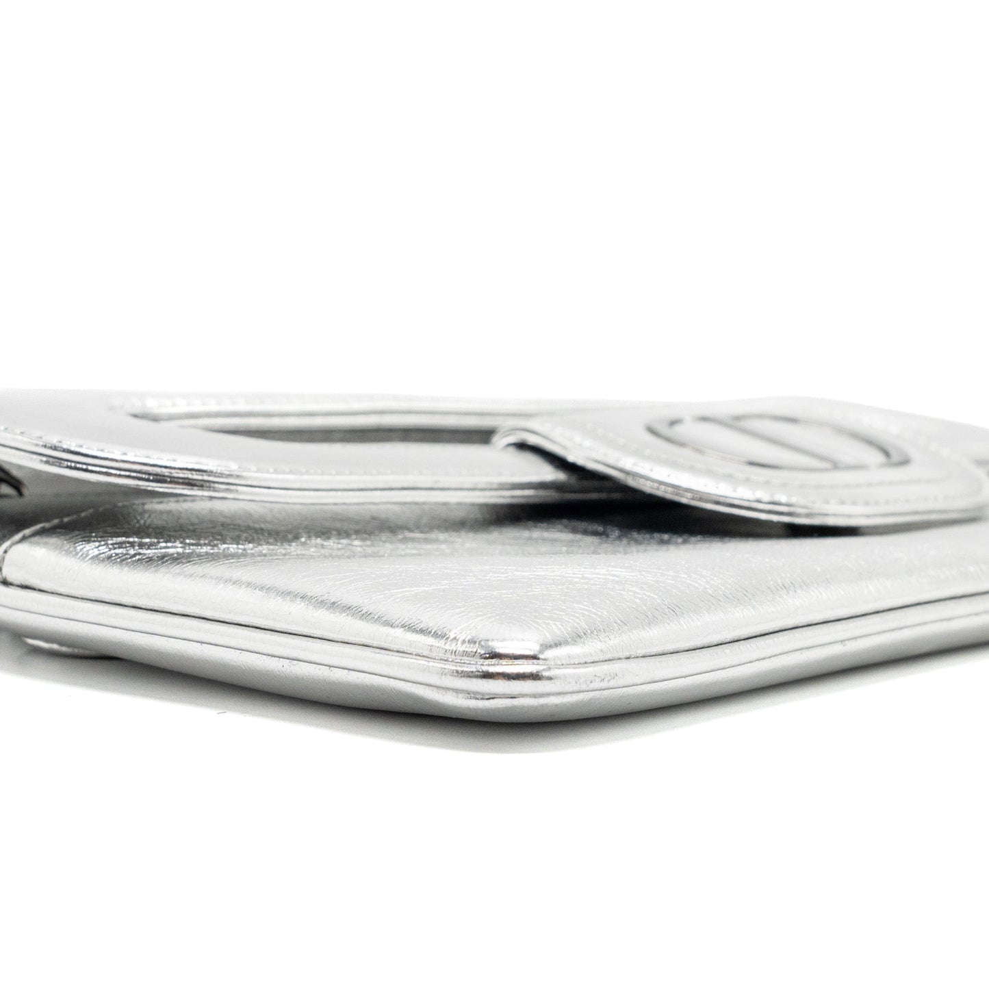 Dior Diordouble Clutch With Chains Calfskin Argent Black Hardware