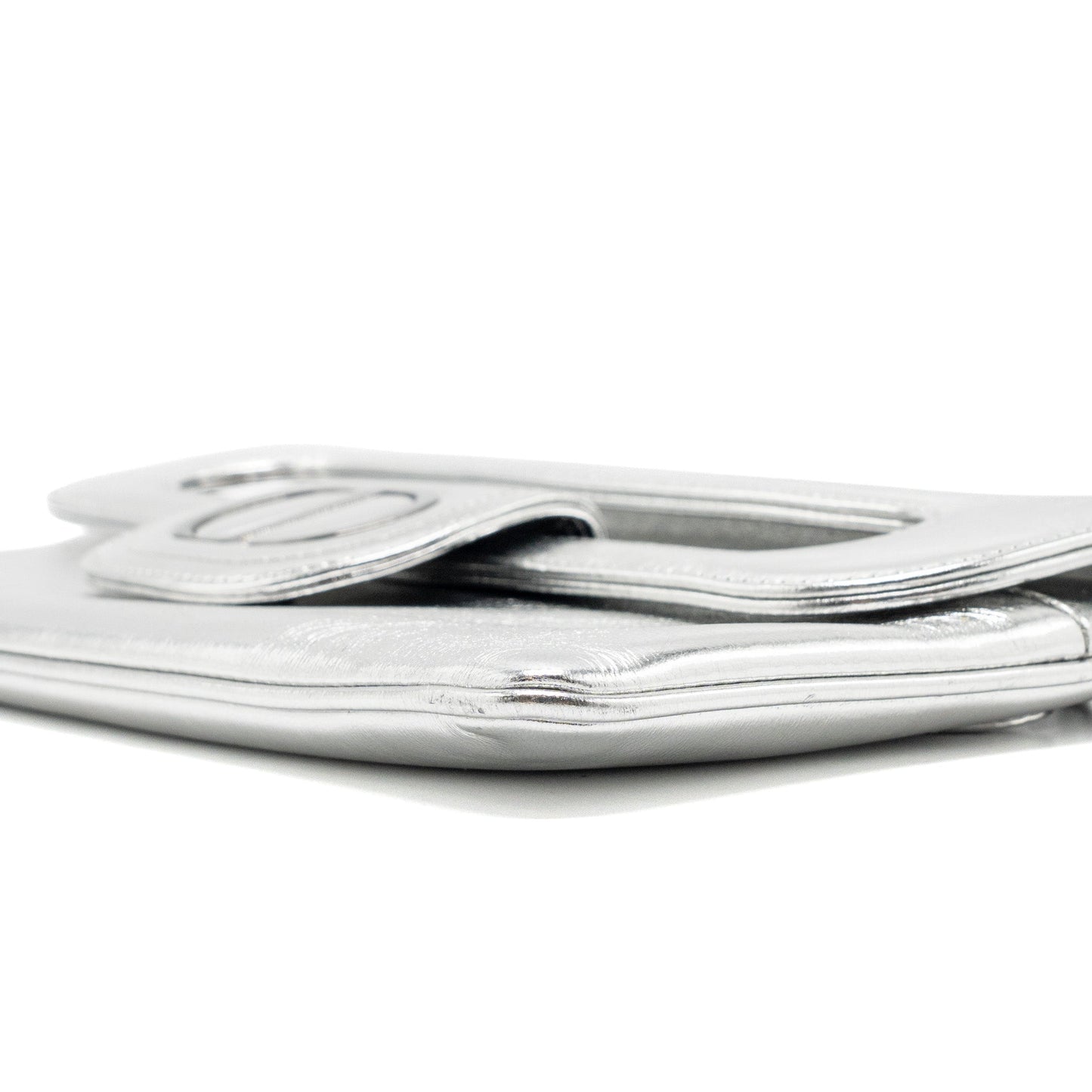 Dior Diordouble Clutch With Chains Calfskin Argent Black Hardware