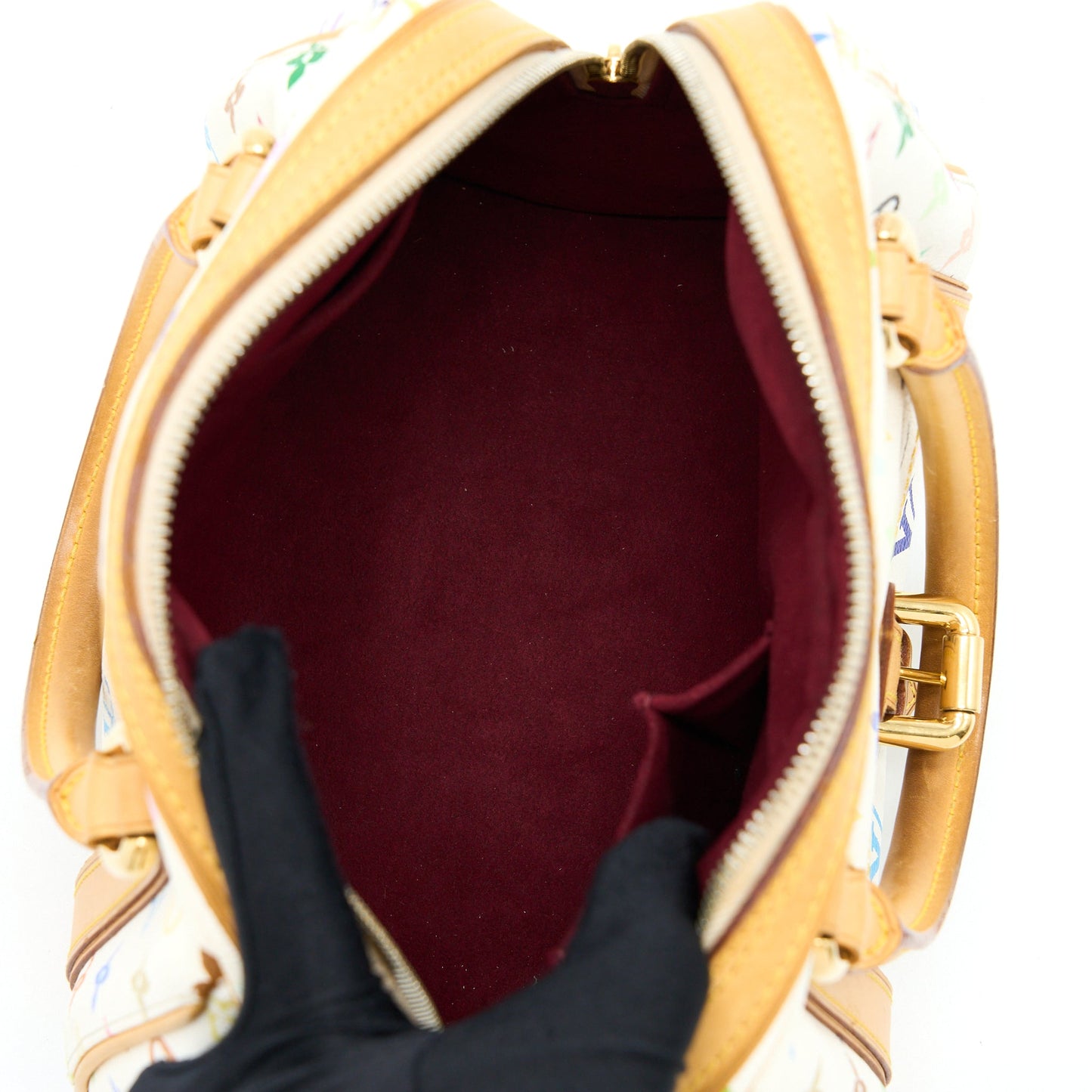 Louis Vuitton Vintage Bowling Bag Monogram Canvas White/Multicolour GHW