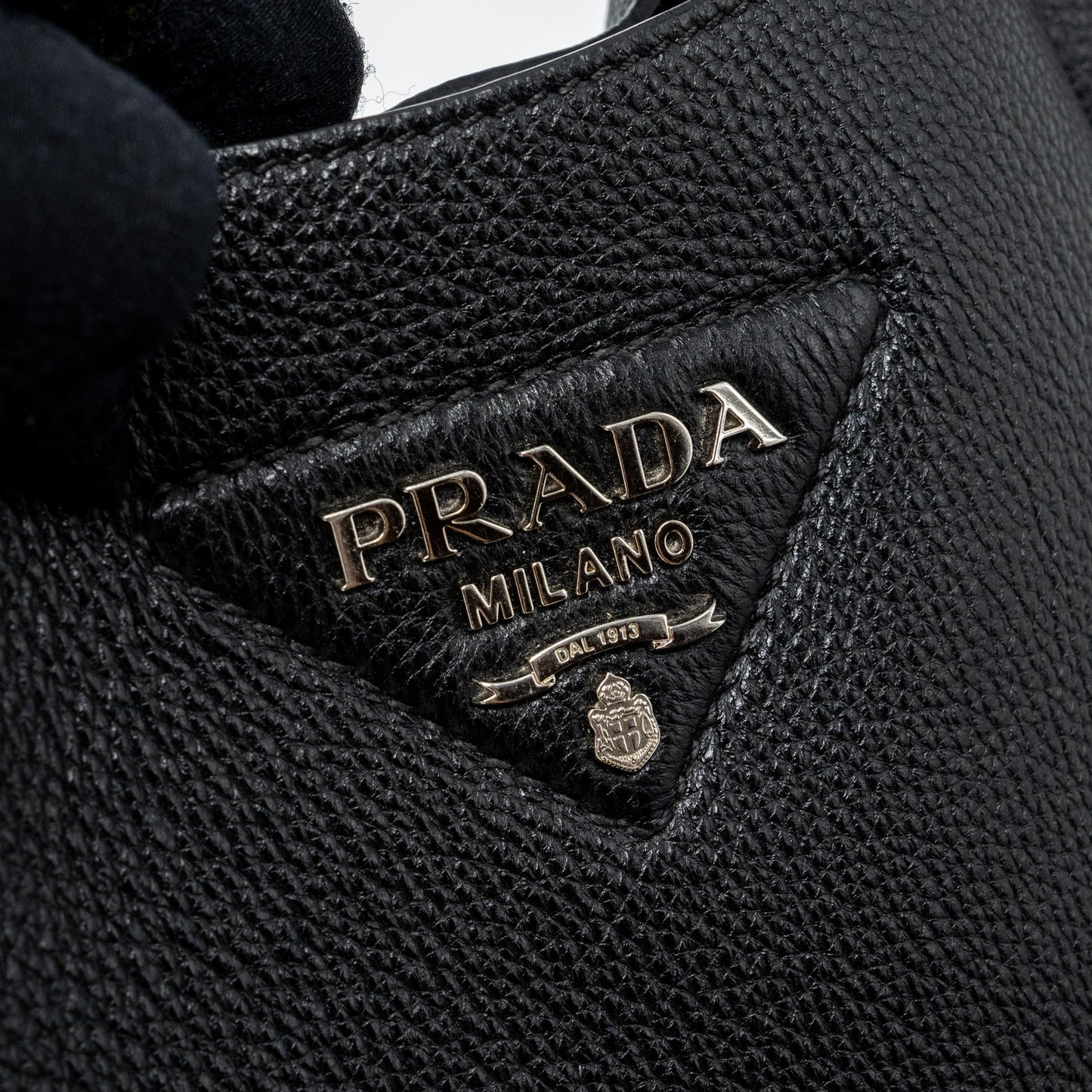 Prada Medium Leather Tote Black SHW