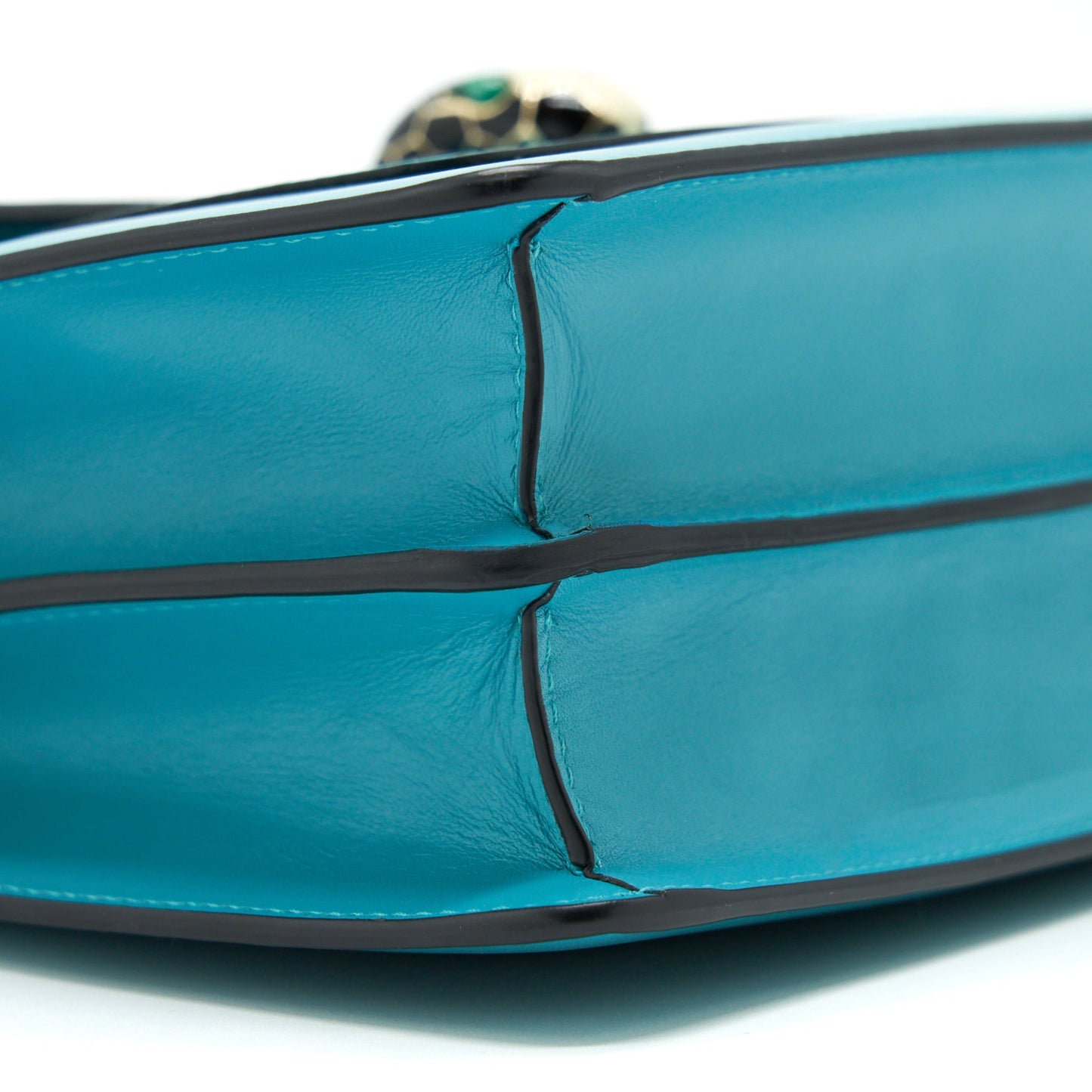 Bvlgari Serpenti Forever Shoulder Bag Calfskin Blue SHW