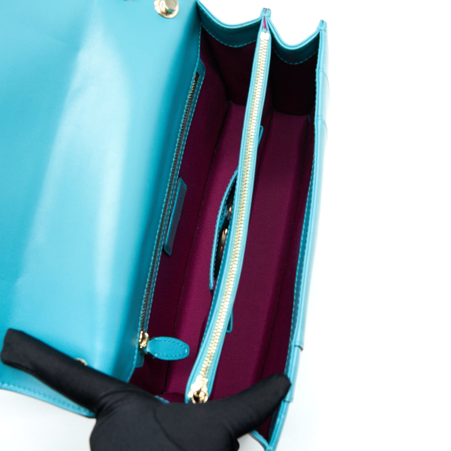 Bvlgari Serpenti Forever Shoulder Bag Calfskin Blue SHW