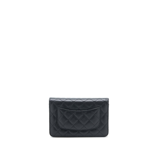 Chanel Classic Wallet On Chain Caviar Black GHW( Microchip)