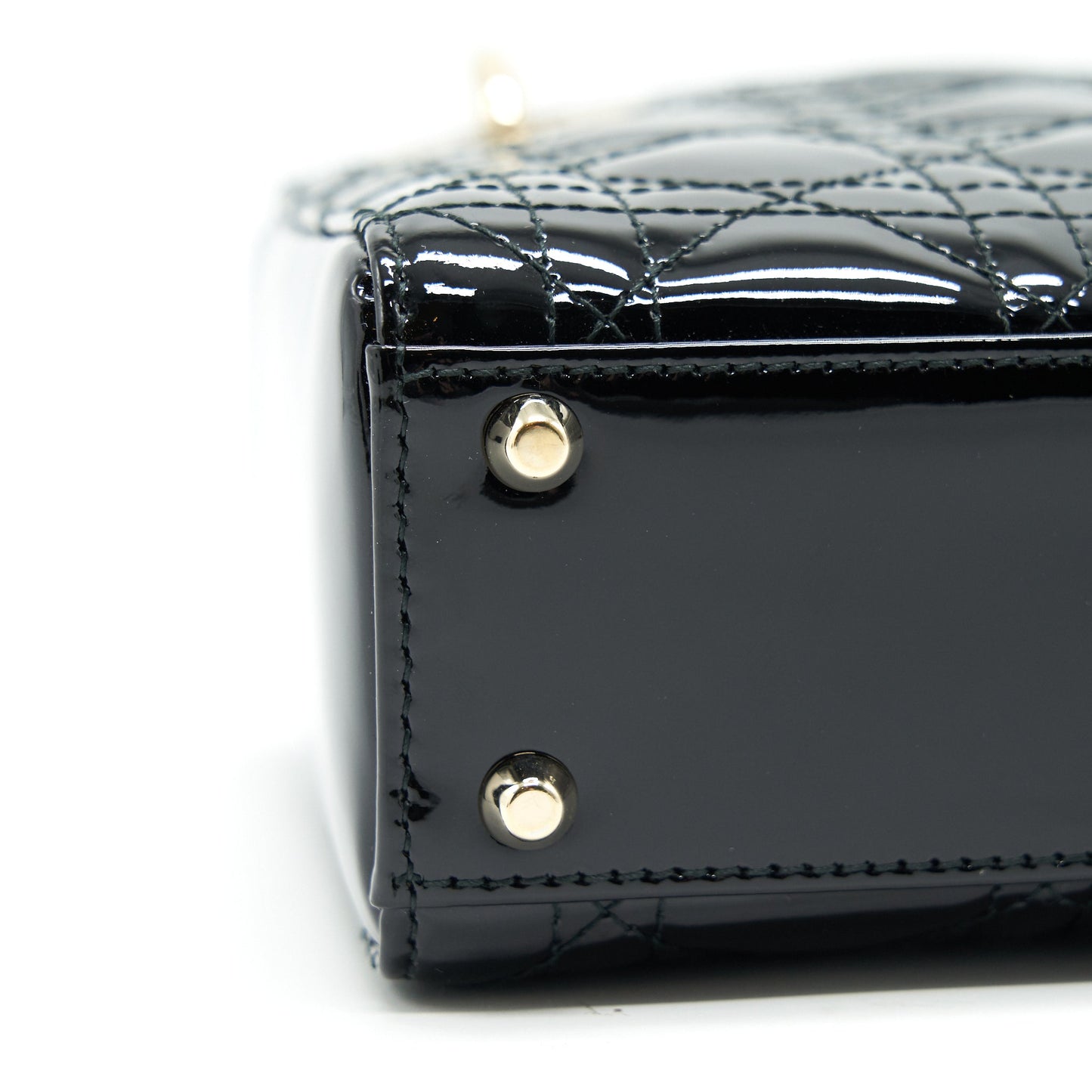 Dior Mini Lady Dior Patent Leather Black with GHW