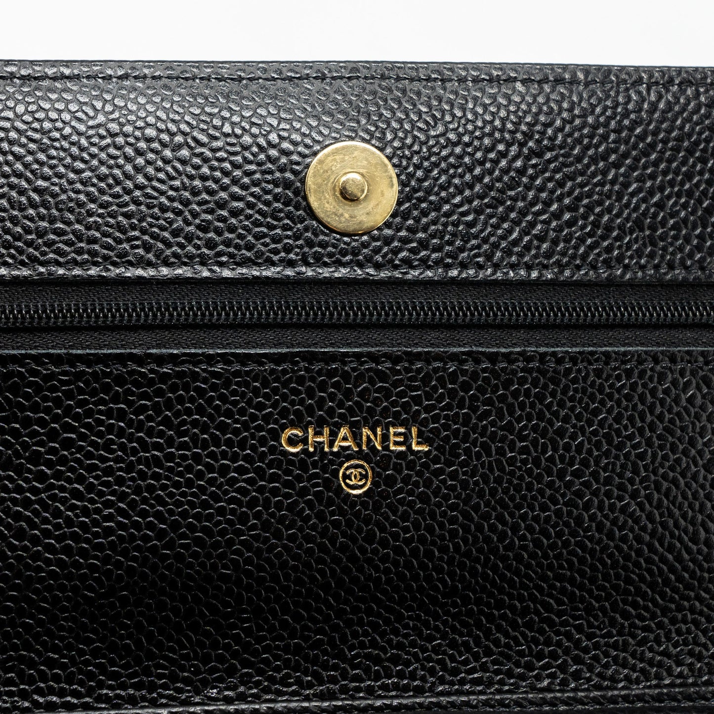 Chanel Classic Wallet On Chain Caviar Black GHW(Microchip)