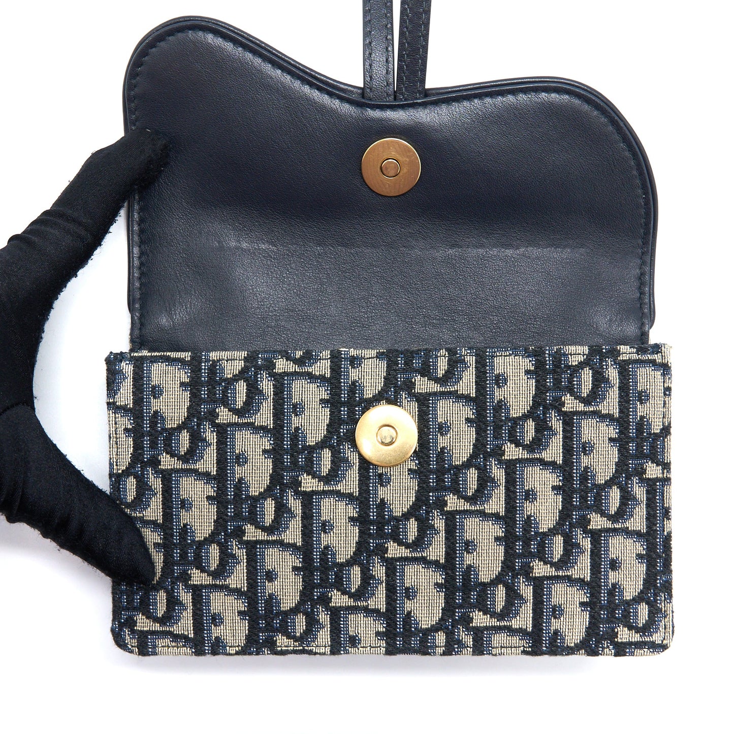 Dior Saddle Belt Bag Blue Oblique Jacquard Canvas GHW