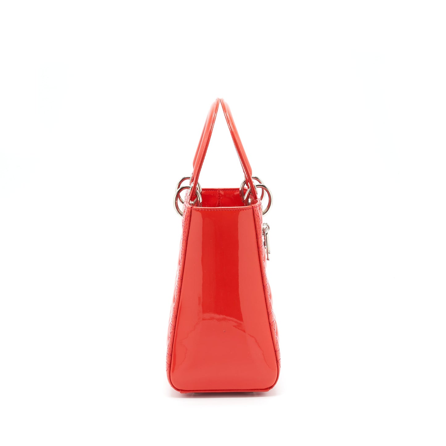 Dior Medium Lady Dior Patent Red SHW
