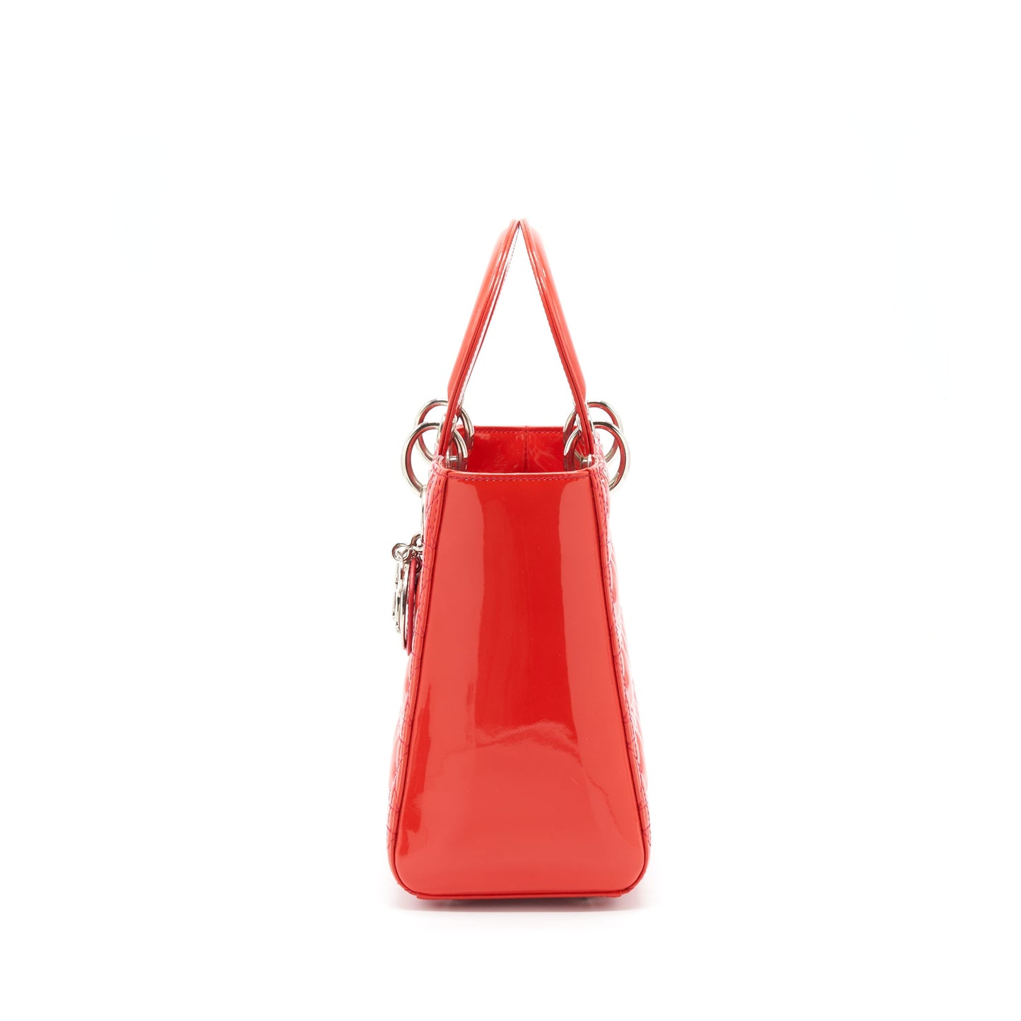 Dior Medium Lady Dior Patent Red SHW