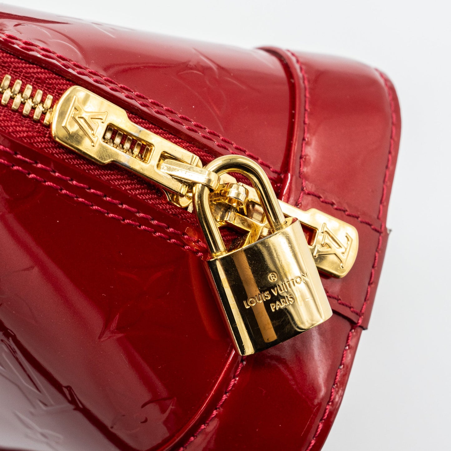 Louis Vuitton Alma BB Patent Red GHW