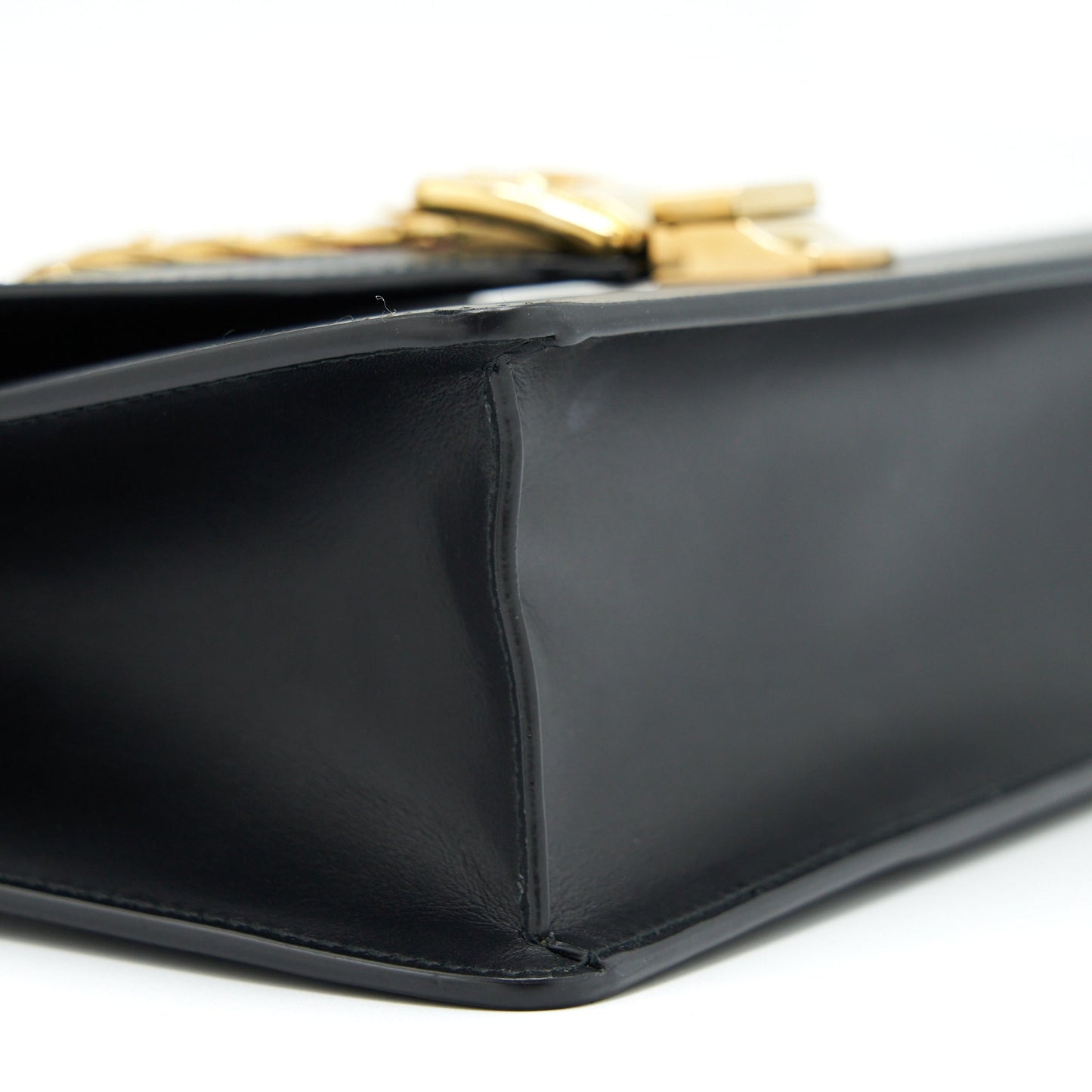 Gucci Small Sylvie Shoulder Bag Black GHW