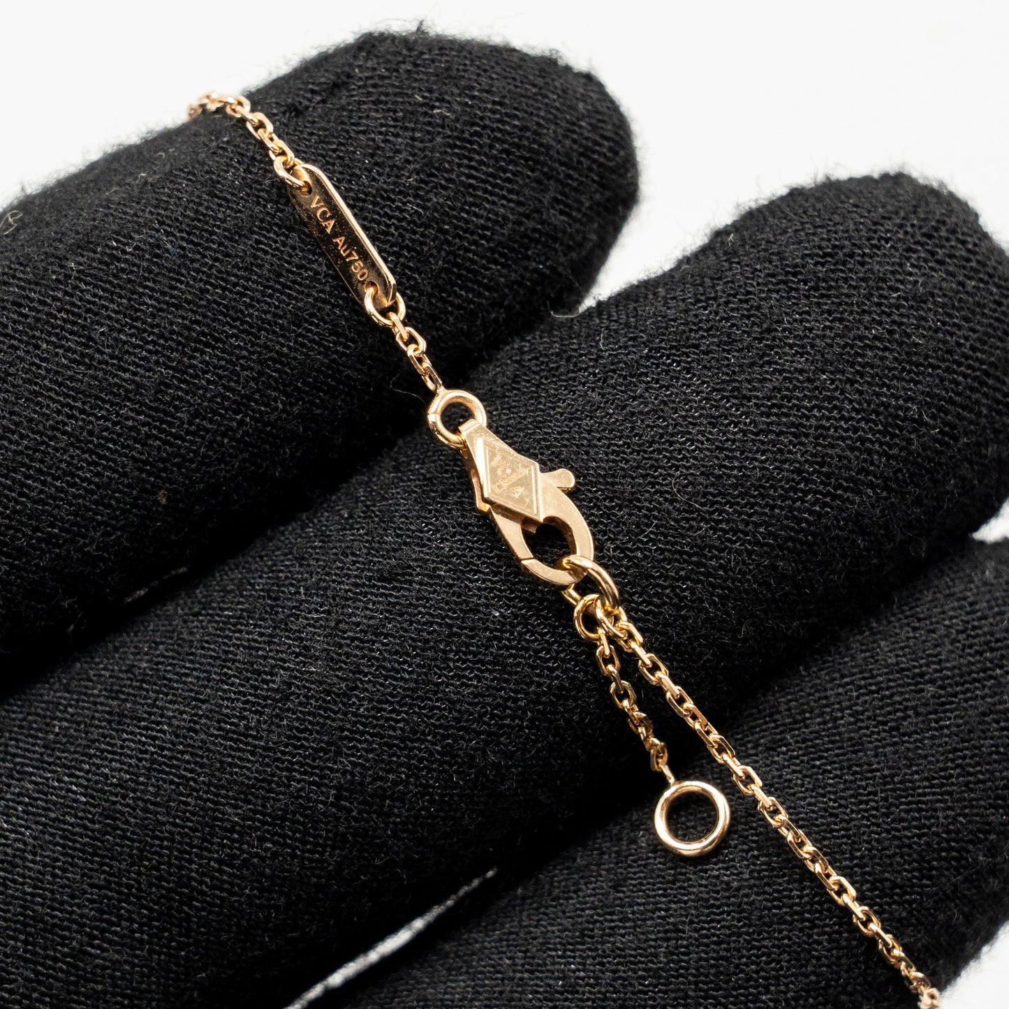 Van Cleef & Arpels Frivole Bracelet , Mini Model Rose Gold with Ruby Stone