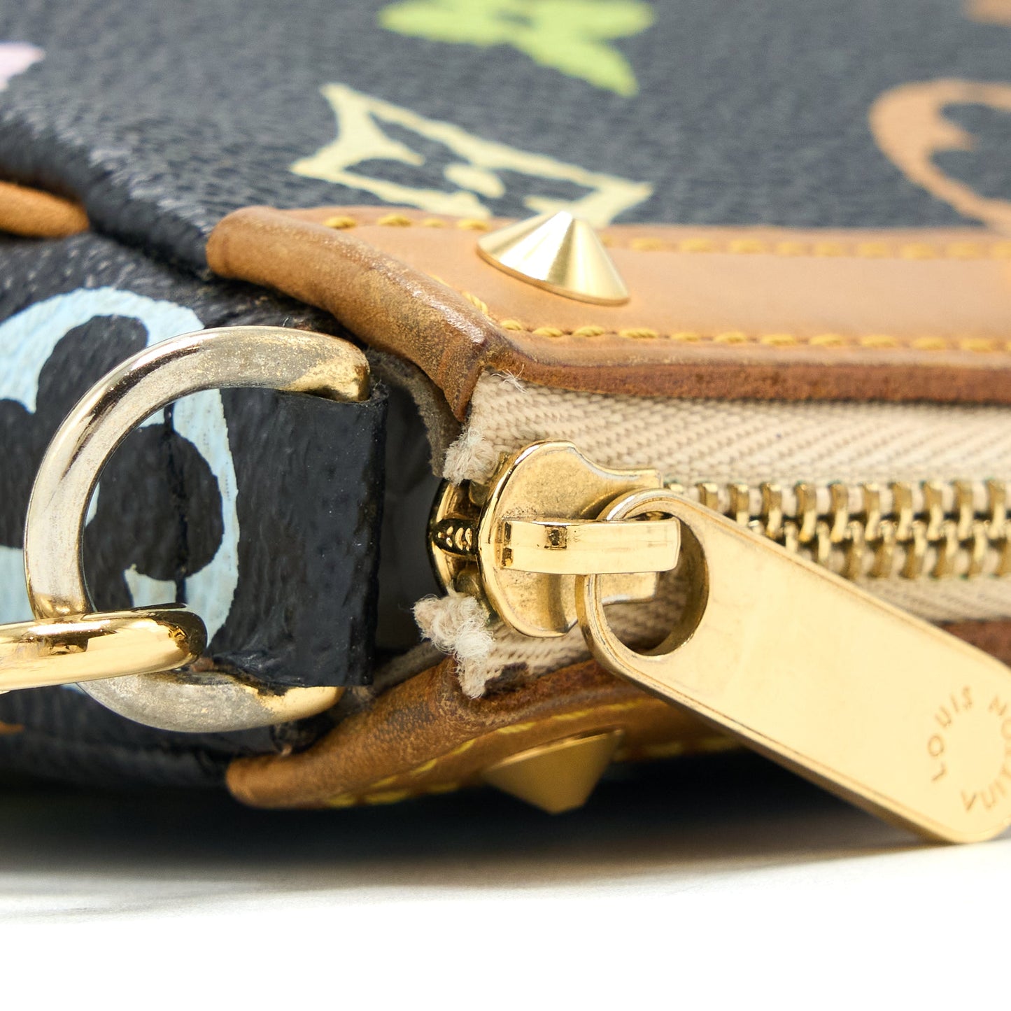 Louis Vuitton Vintage Pochette Accessories Monogram Canvas Black/Multicolour GHW