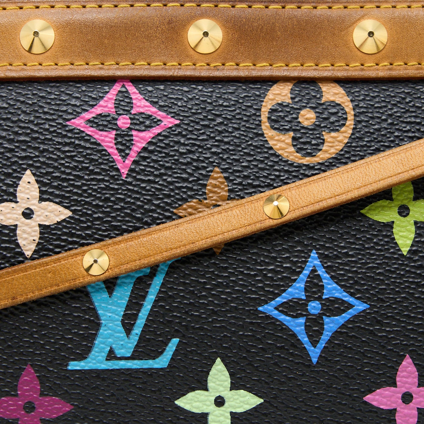 Louis Vuitton Vintage Pochette Accessories Monogram Canvas Black/Multicolour GHW