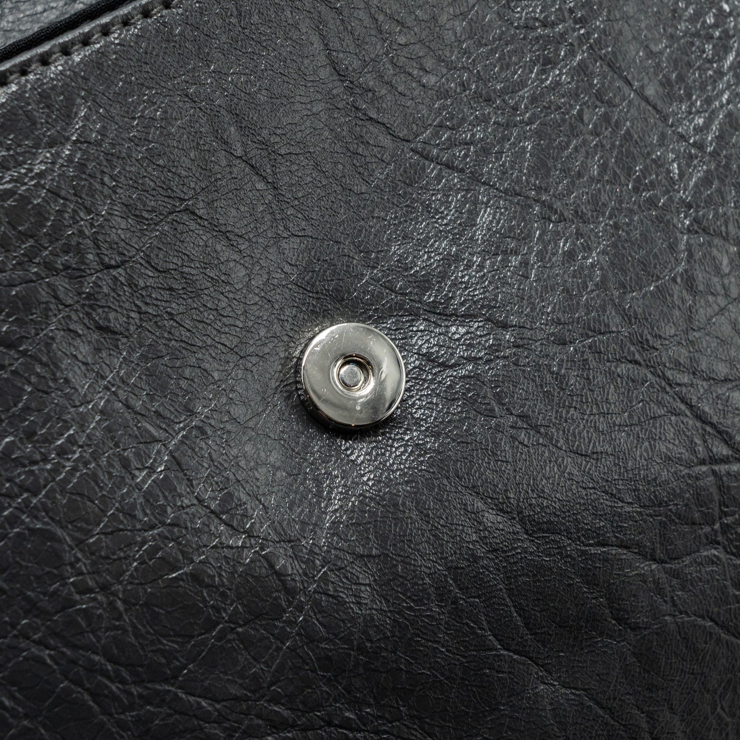 Balenciaga City Fold Clutch/ Shoulder Bag Dark Grey SHW