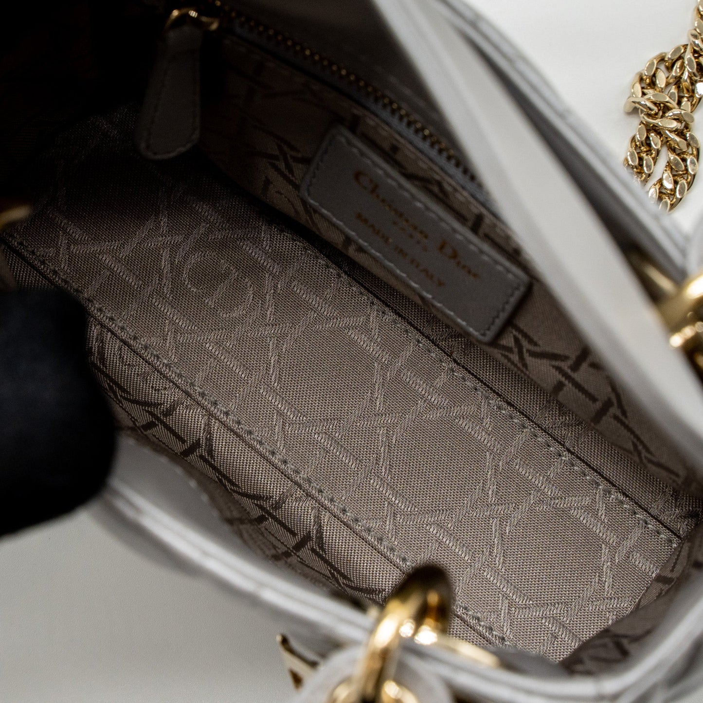 Dior Mini Lady Dior Lambskin Grey LGHW