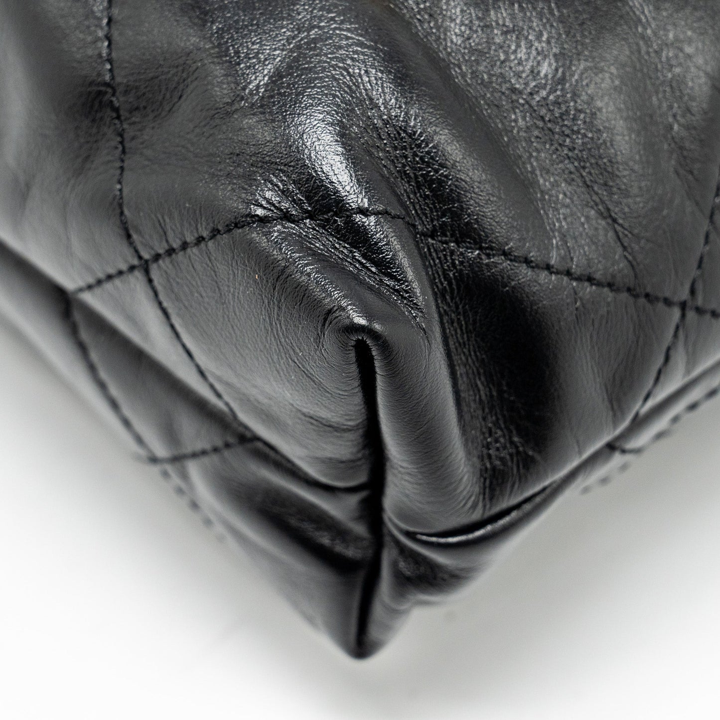 Chanel Mini 22 Bag Shiny Calfskin Black GHW (microchip)