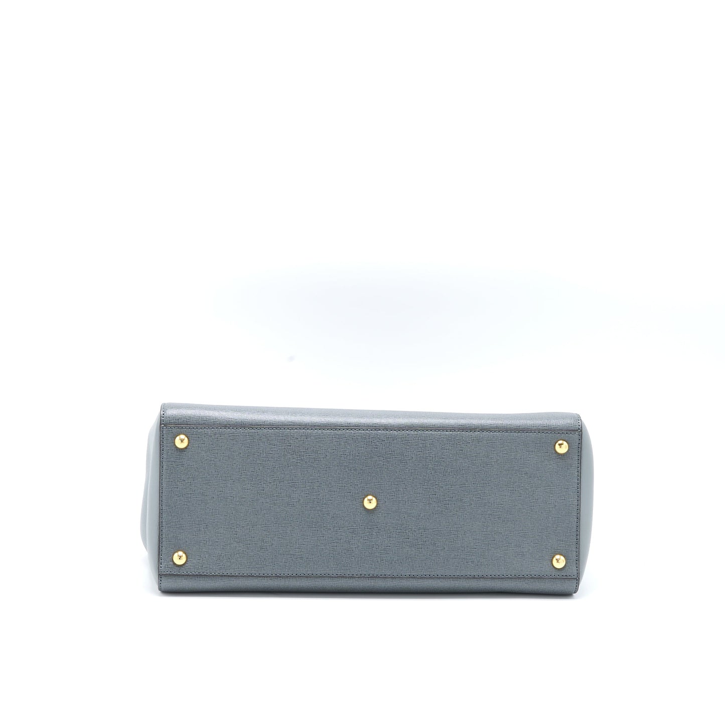 Fendi 2 Jours Large Bag Leather Grey GHW
