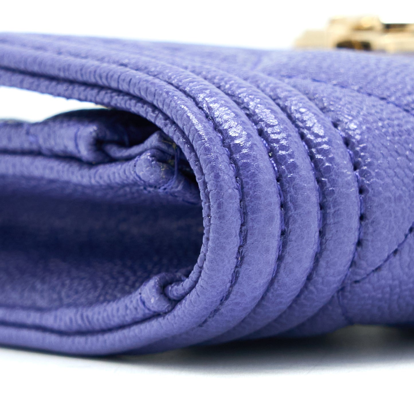 Chanel Boy Card Holder Caviar Purple LGHW