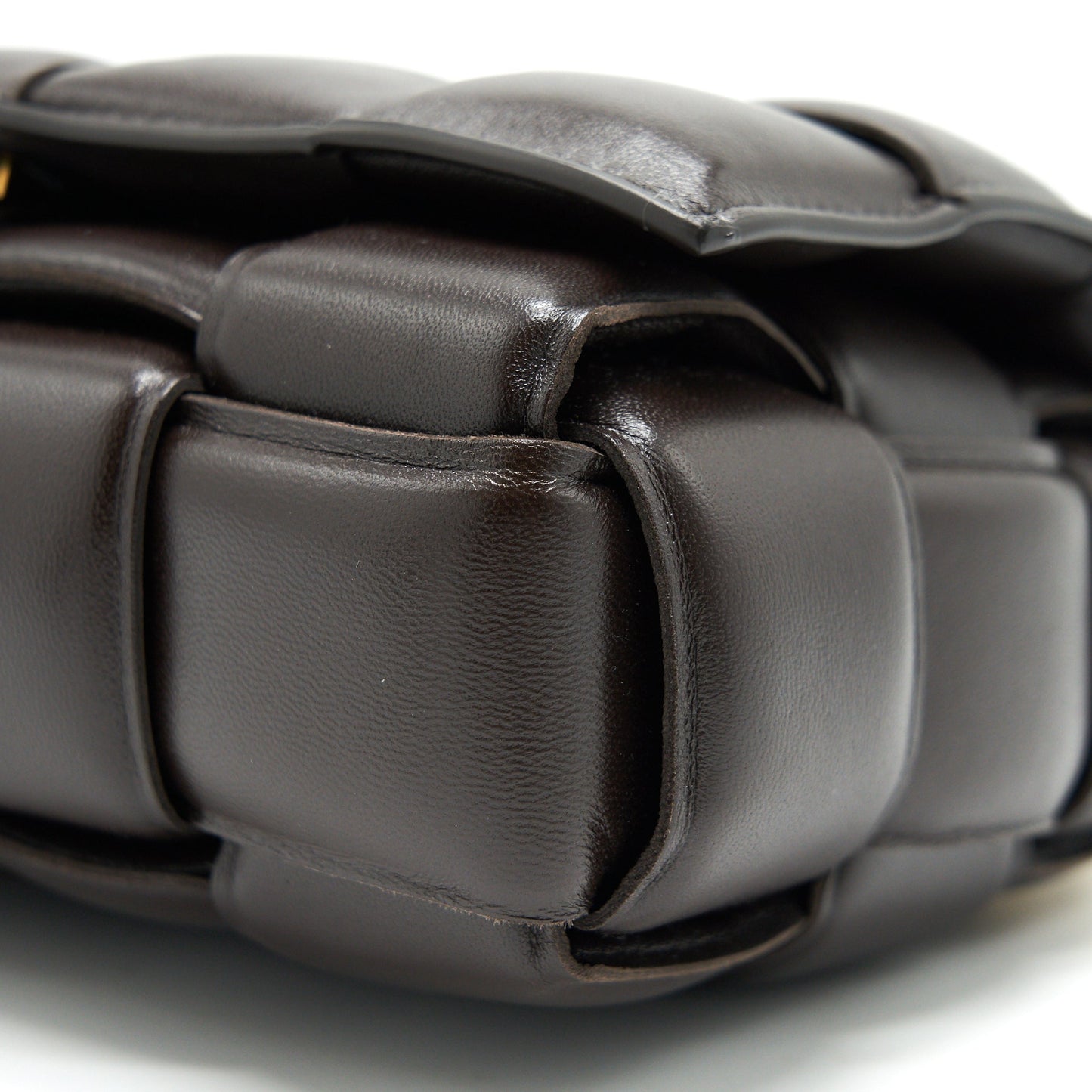 Bottega Veneta Cassette Bag with Chain Brown GHW