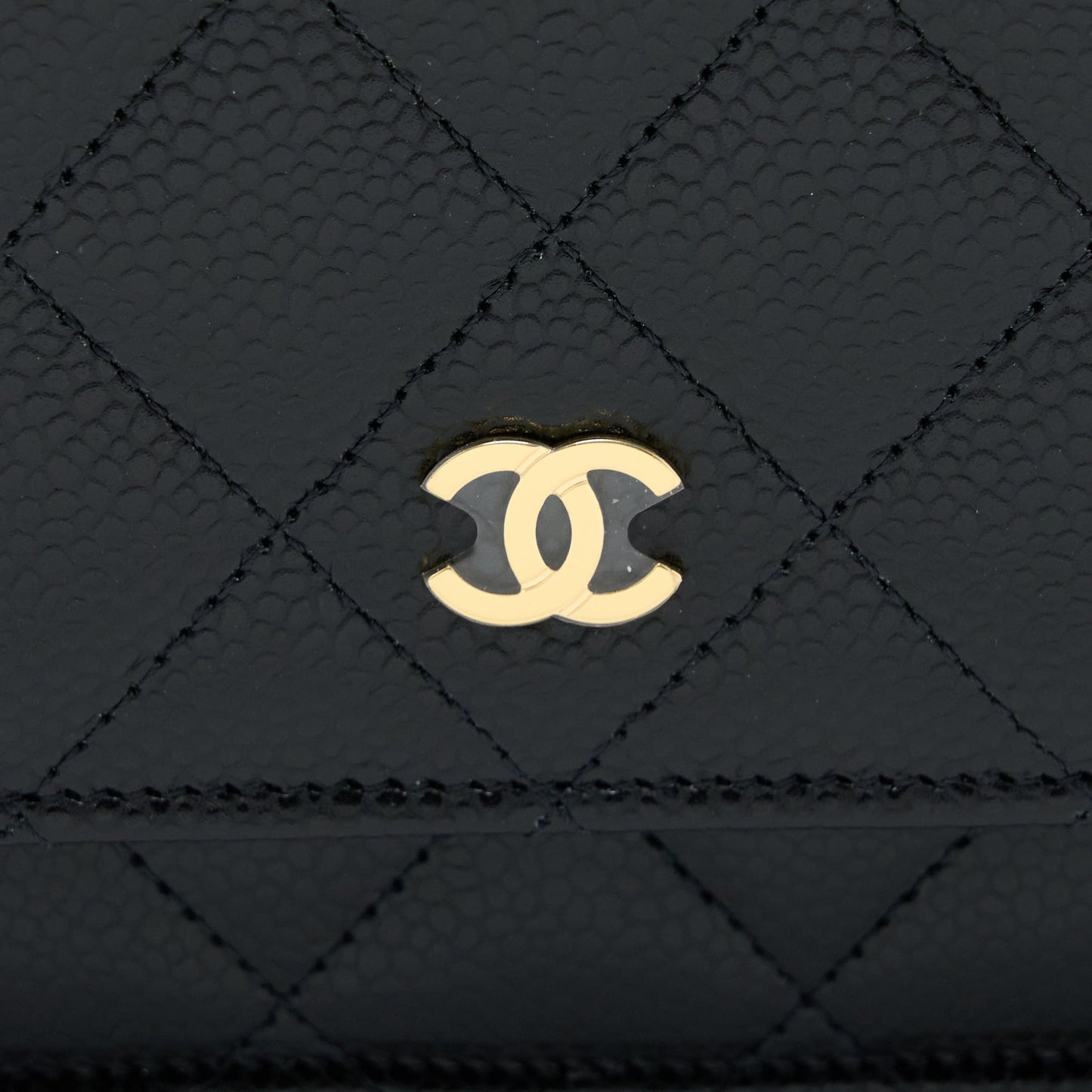 Chanel Classic Wallet On Chain Caviar Black GHW (Microchip)