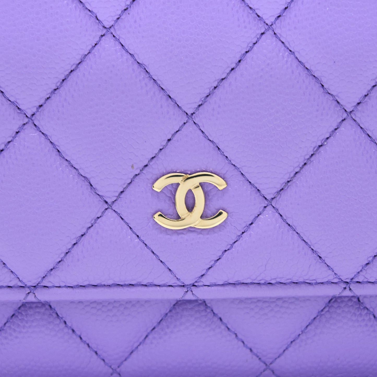 Chanel Classic Wallet On Chain Caviar Purple LGHW