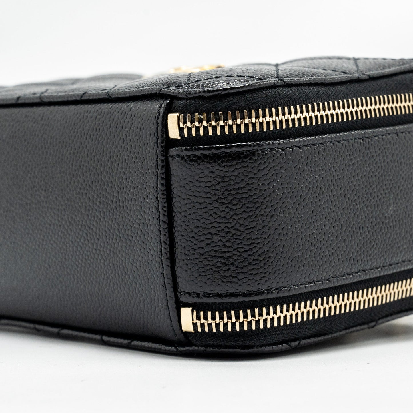CHANEL 22s Letter Top Handle Small Vanity Case Caviar Black Brushed GHW (Microchip)