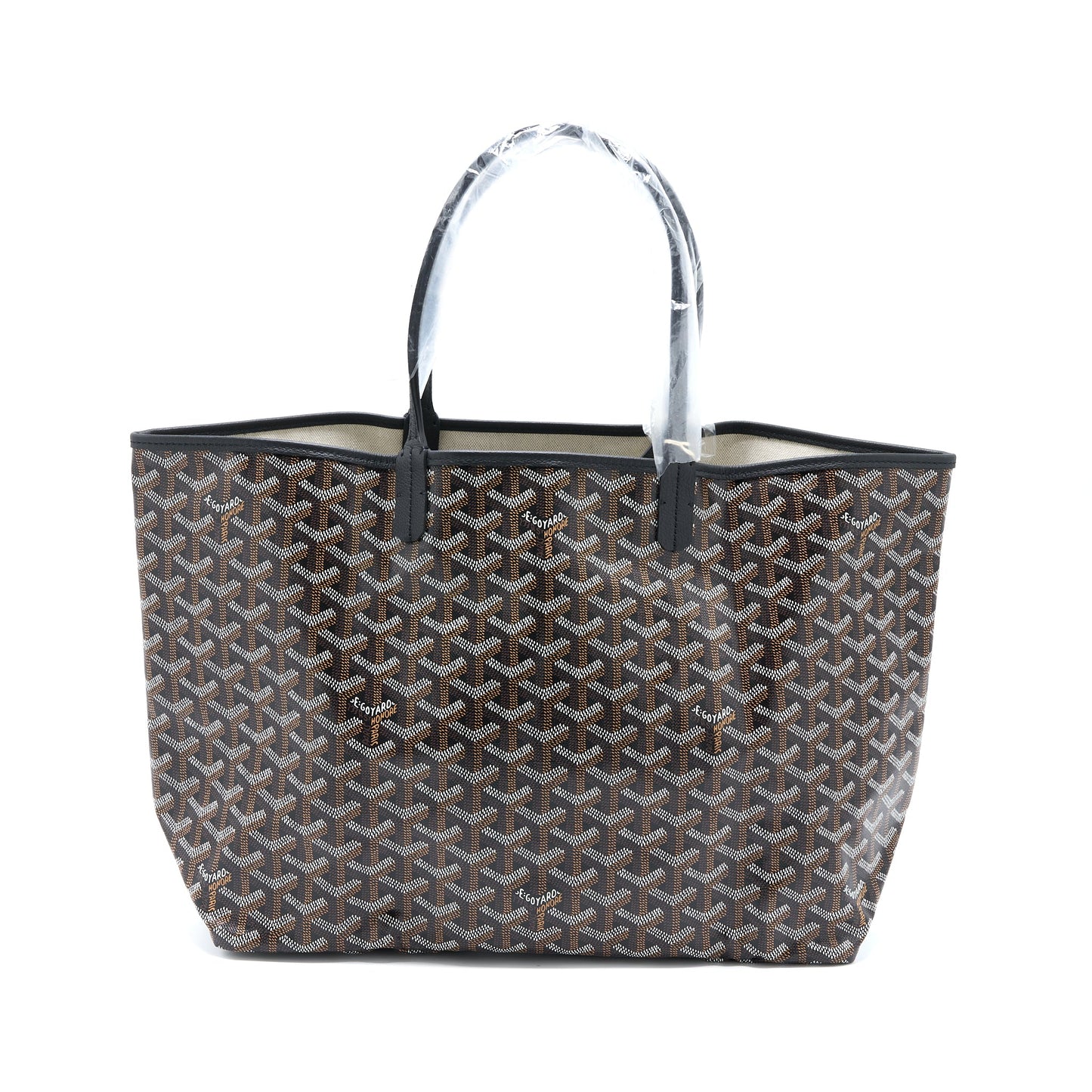 Goyard Saint Louis PM Tote Bag Goyardine Canvas Black