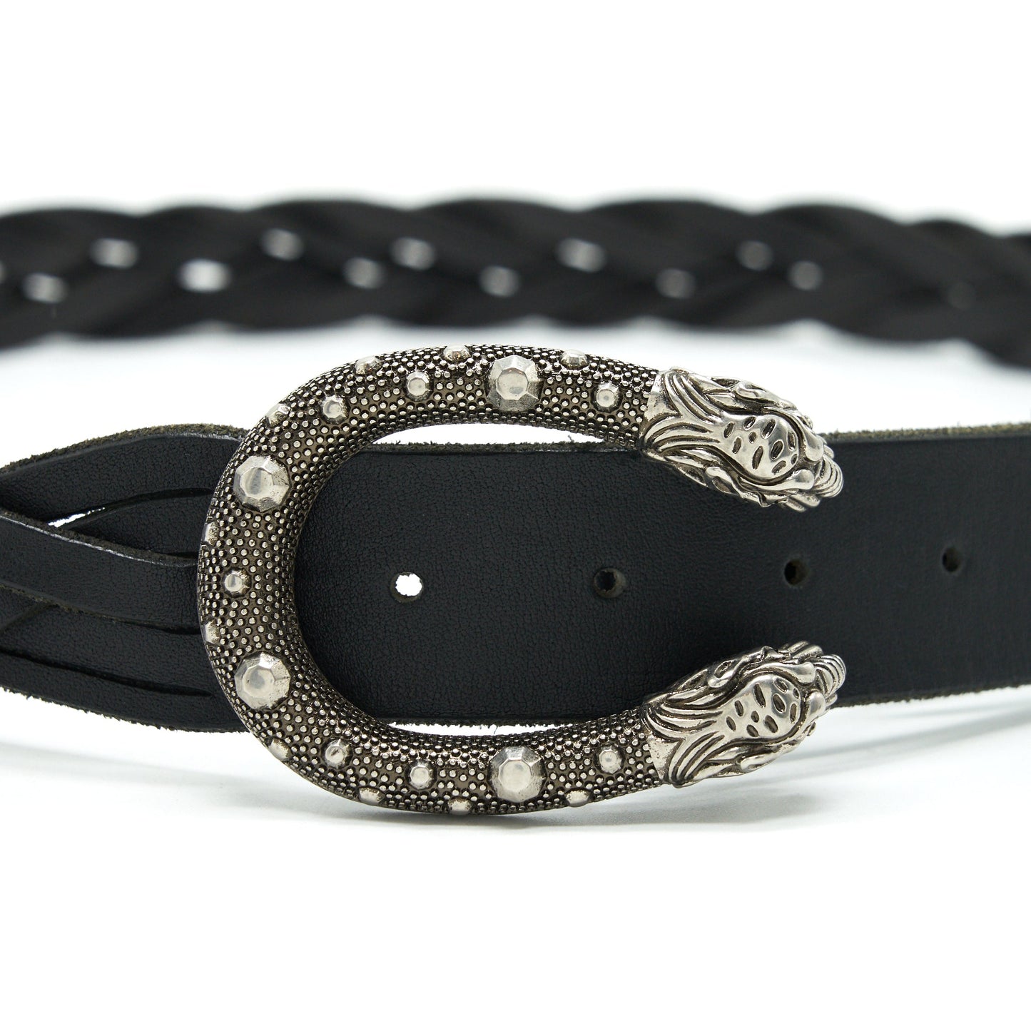 GUCCI 105cm Men’s Dionysus Leather Belt In Black