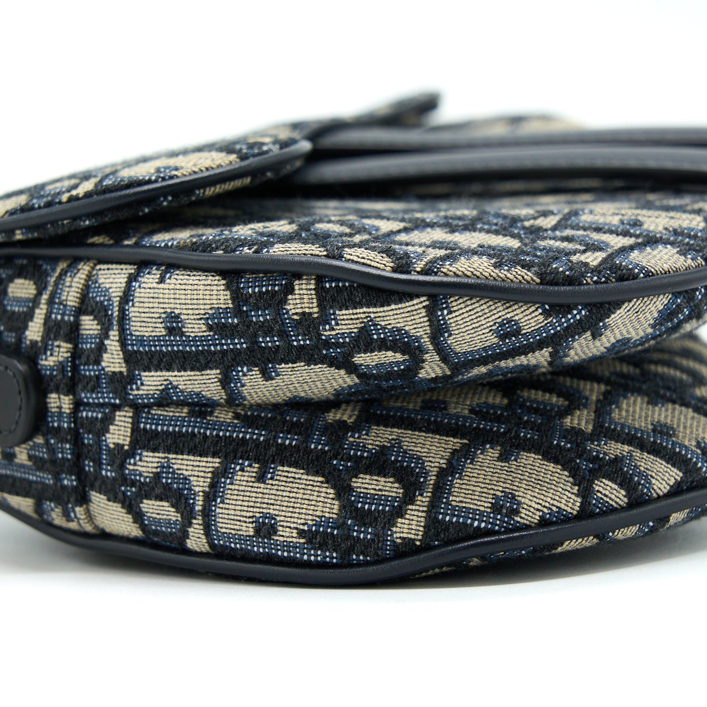 Dior Mini Saddle Blue Oblique GHW