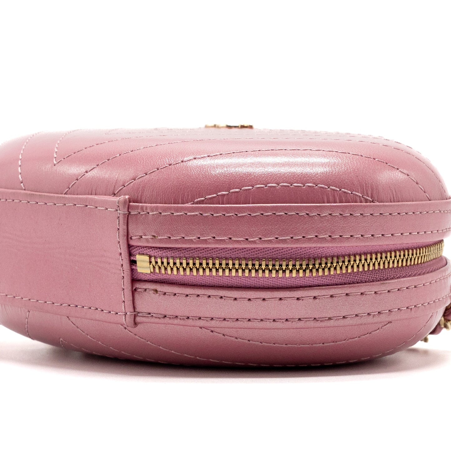 Chanel Oval Chevron Bag Lambskin Pink LGHW