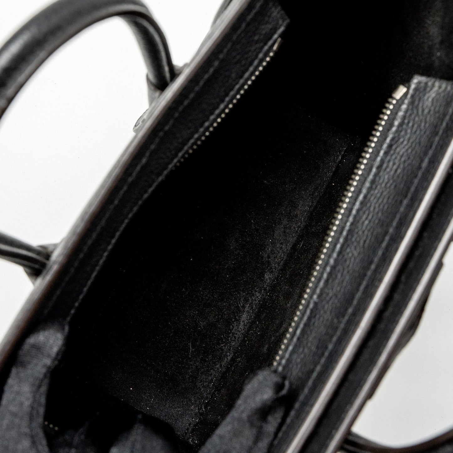 Celine Nano Luggage Bag Calfskin Black SHW