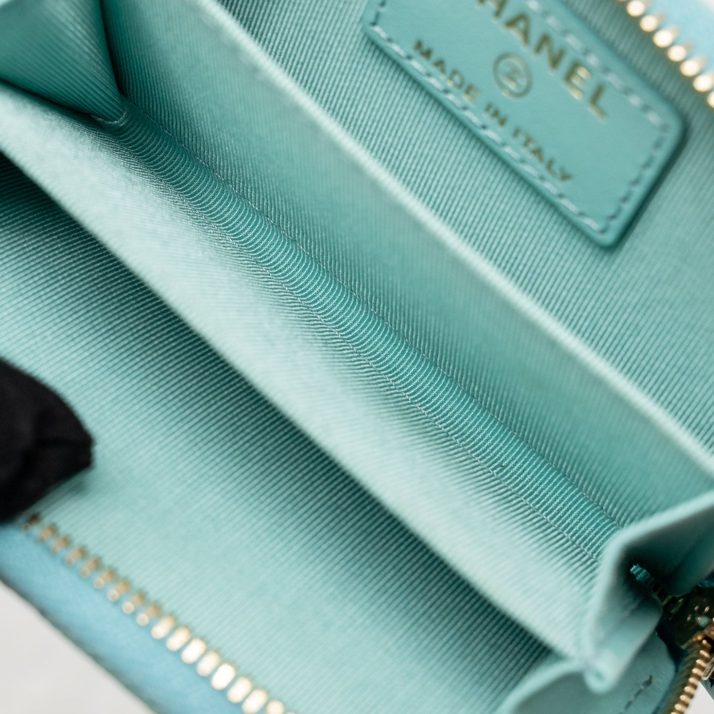 Chanel O-Coin Purse Caviar Light Blue GHW