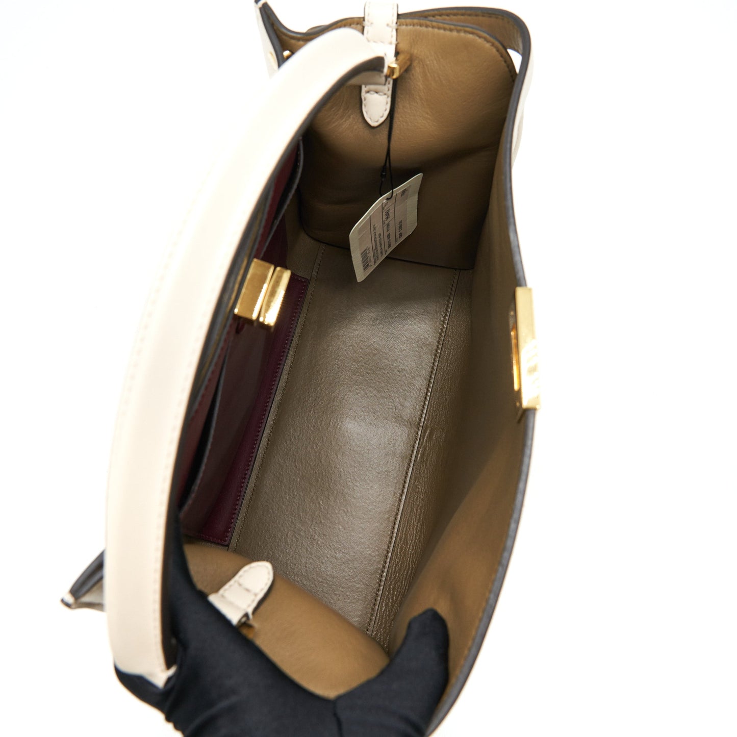 Fendi Peekaboo X-Lite Calfskin Camelia GHW