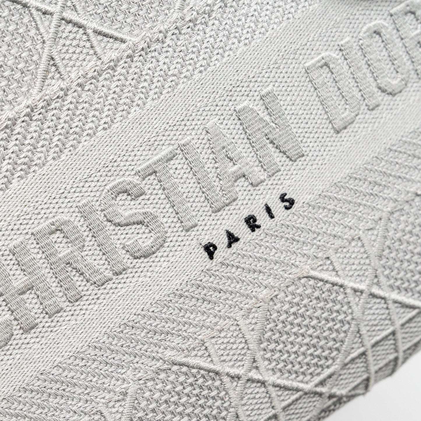 Dior Medium Lady D-Lite Bag Cannage Embroidery Grey LGHW