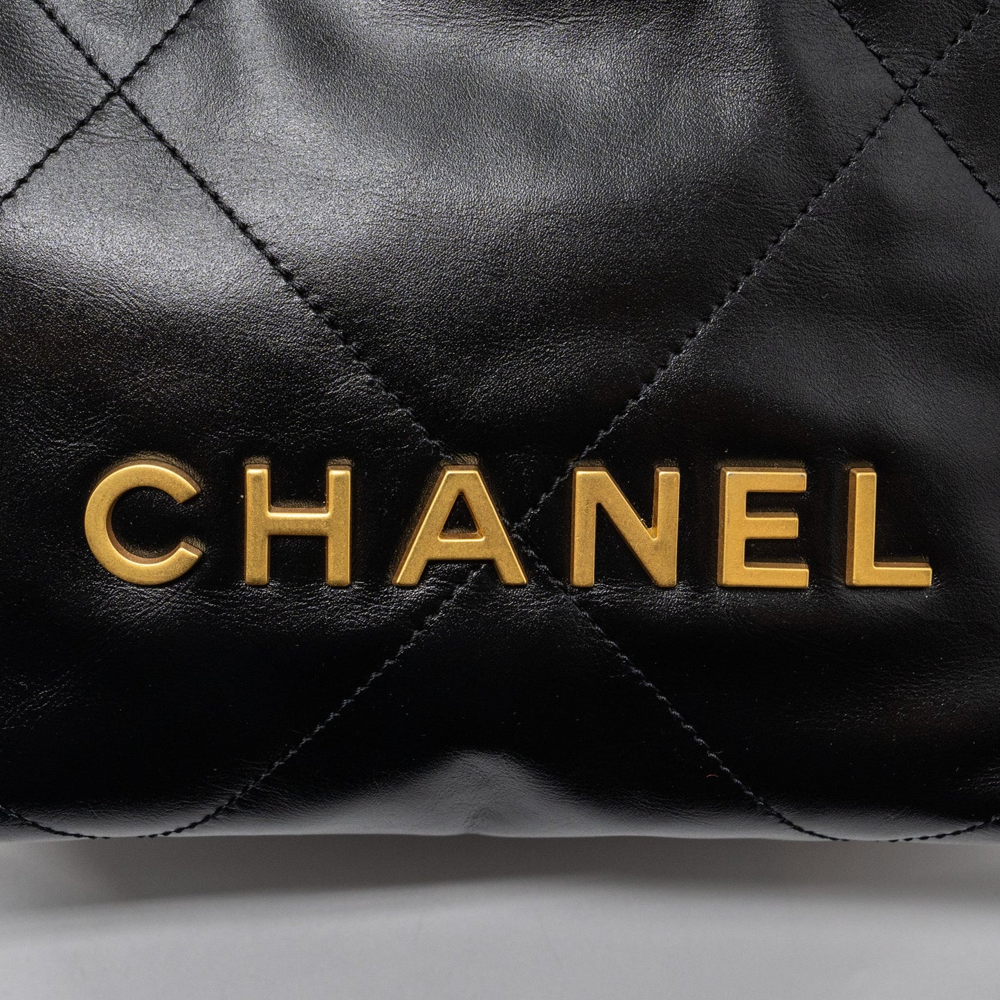 Chanel Mini 22 Bag Shiny Calfskin Black GHW (microchip)