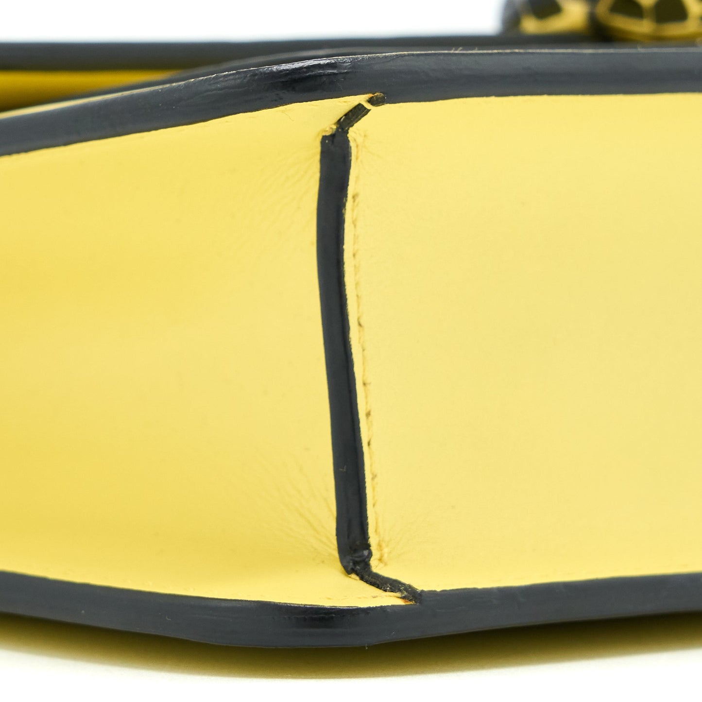 Bvlgari Serpenti Forever Crossbody Bag Calfskin Yellow with Black Hardware