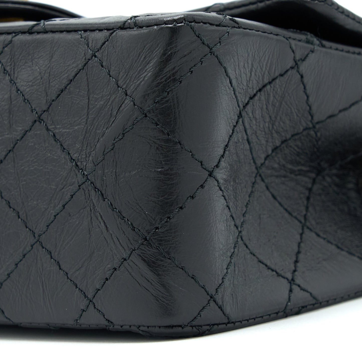 Chanel Mini Reissue 2.55 Flap Bag Aged Calfskin Black Brushed GHW (Microchip)