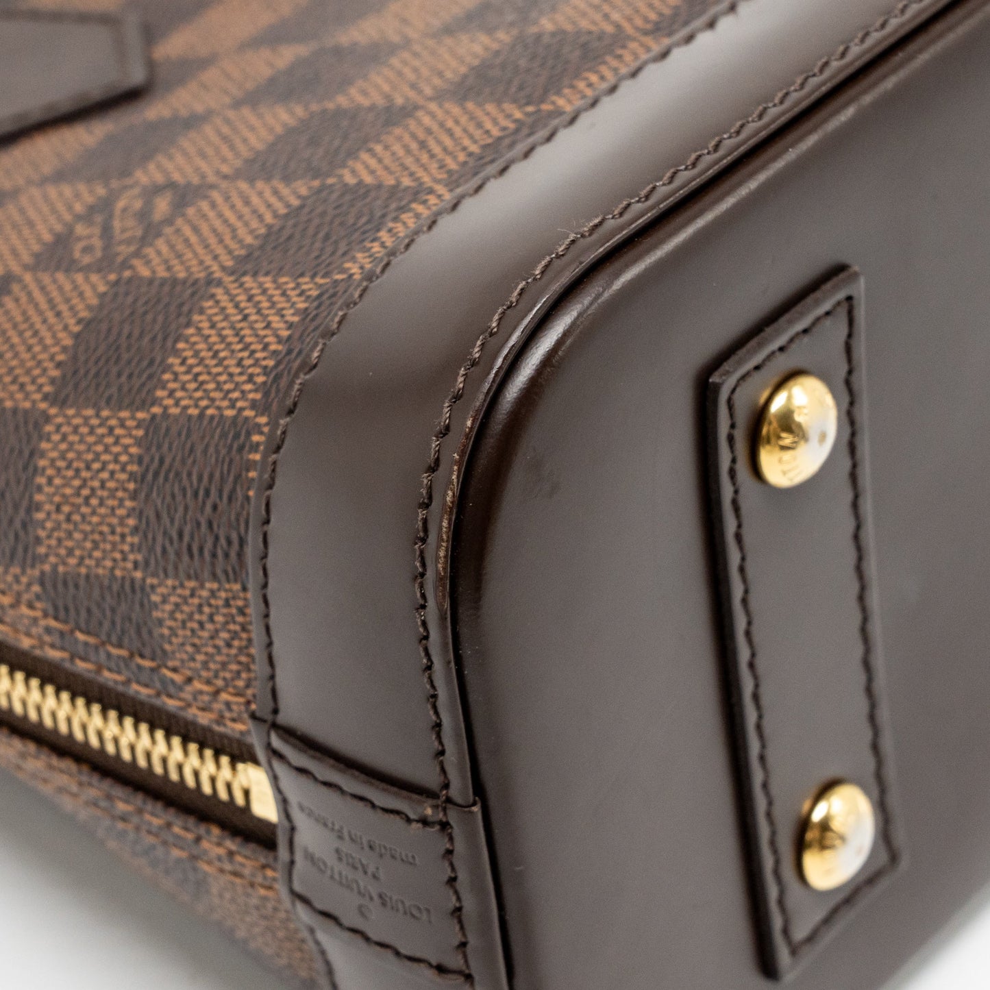 Louis Vuitton alma bb damier ebene GHW
