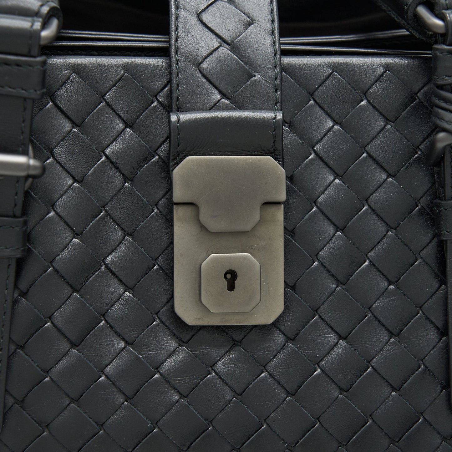 Bottega Veneta Intrecciato Roma Bag Black