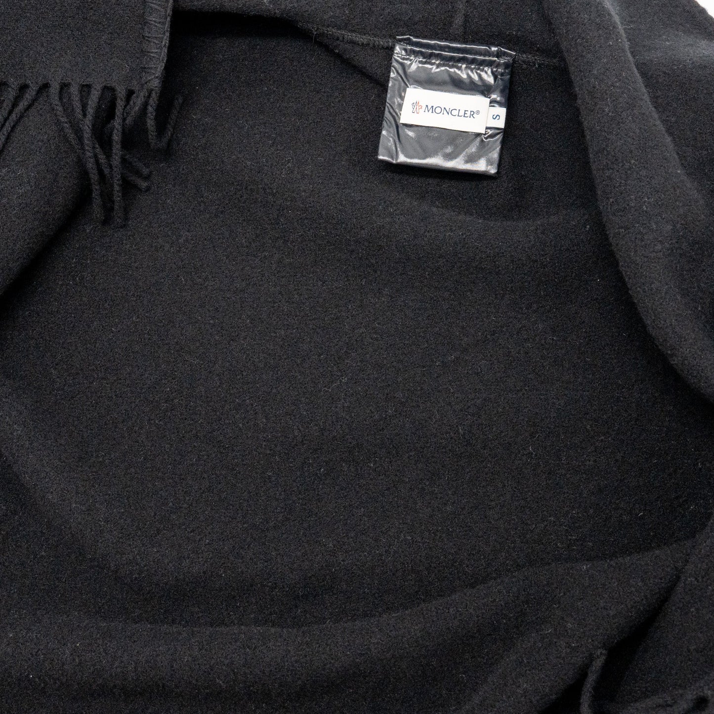 Moncler Size S Padded Wool Cardi-Coat Black
