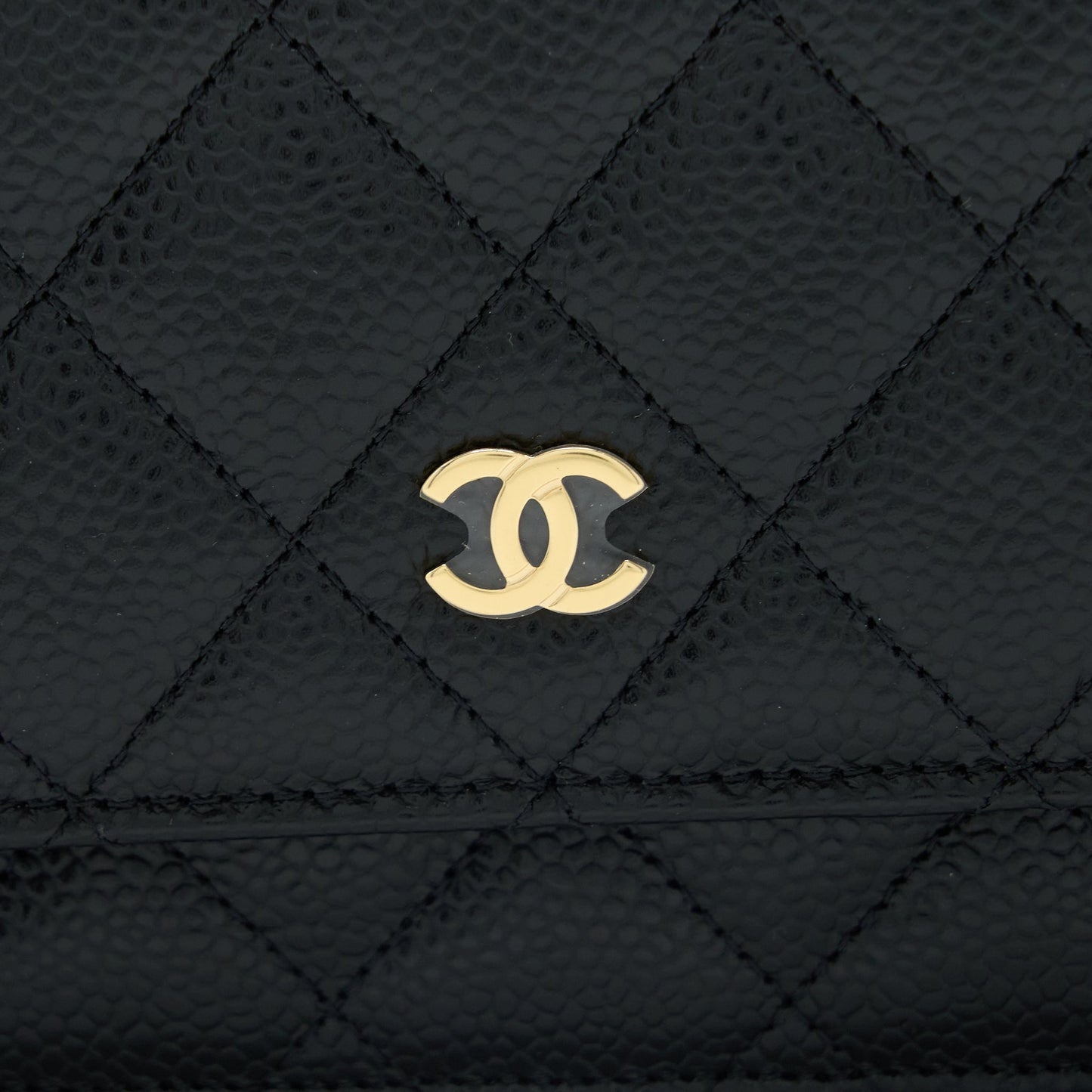 Chanel Classic Wallet On Chain Caviar Black GHW( Microchip)