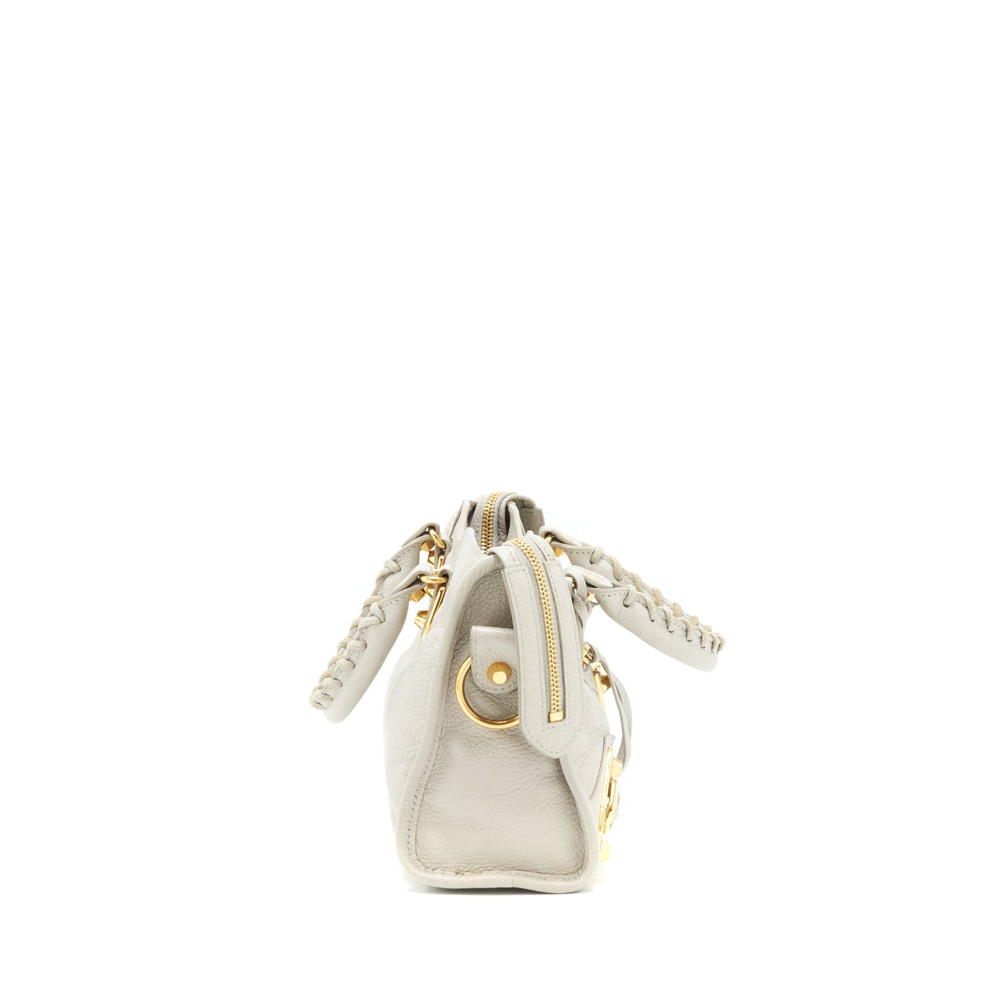Balenciaga edged mini City bag light Grey GHW