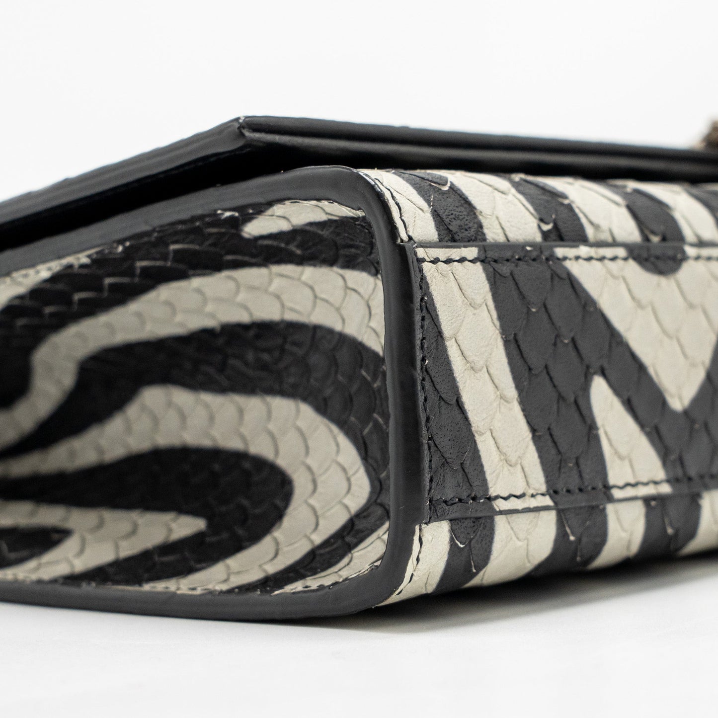 Saint Laurent/YSL Medium Kate Shoulder Bag with Tassel Embossed Leather Black/White SHW