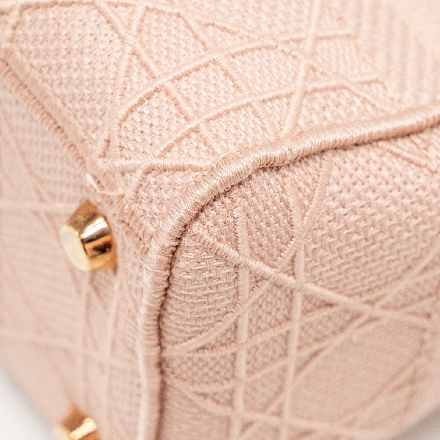 Dior Medium Lady D-Lite Bag Cannage Embroidery Rosewood Pink Hardware
