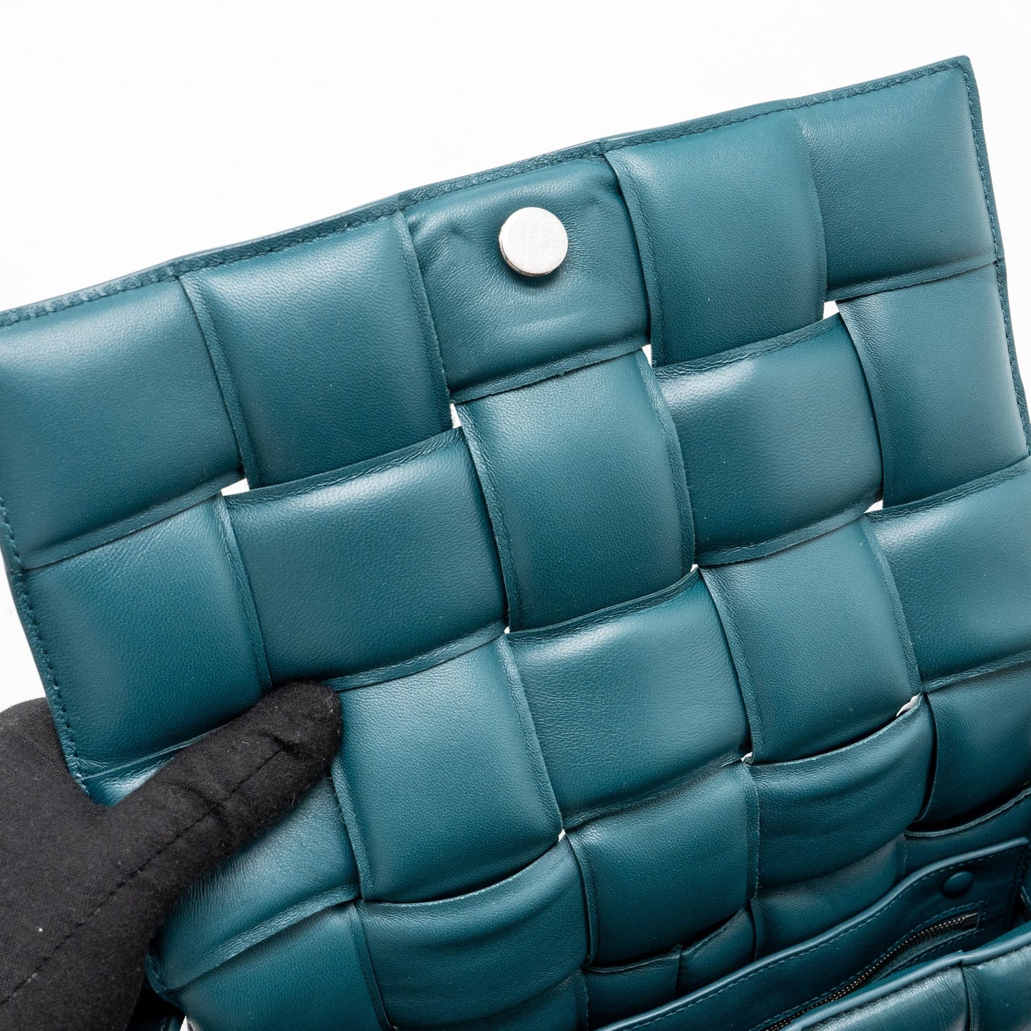 Bottega Veneta Padded Cassette Lambskin Green SHW